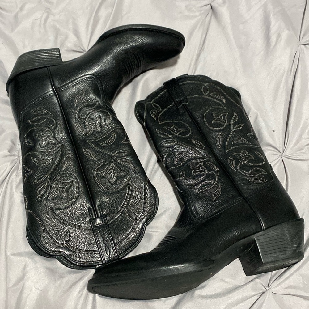 Ariat | Heritage R Toe Western Boot, Black Leather, Women's US 8